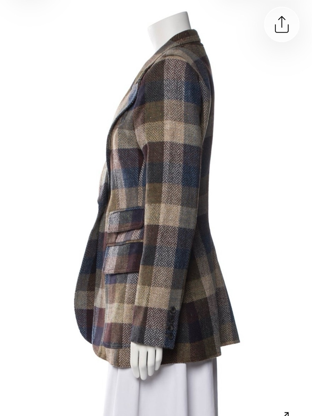 Smythe Multicolor Plaid Wool Birkin Blazer - Picture 2 of 7